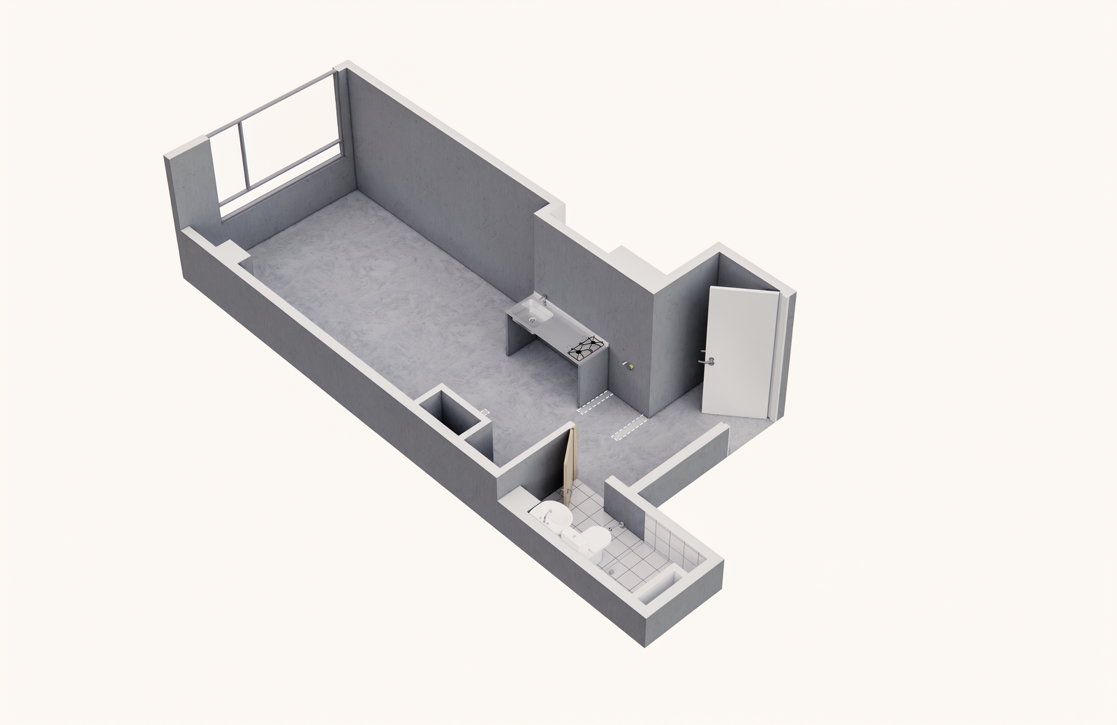 Modelo B - Obra gris